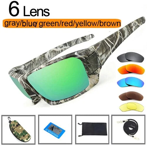 Fishing Sunglasses w Polarized Lens & Camouflage Frame