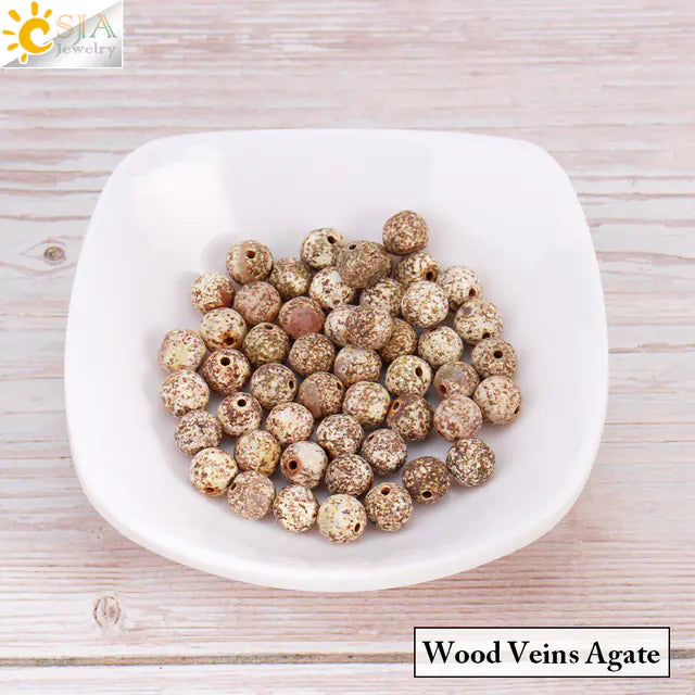 Natural Crystal Beads - Pink Quartz & Garnet Agate