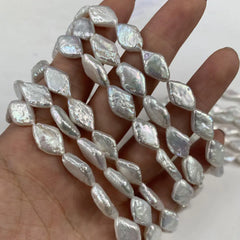 Natural Freshwater Diamond-Shaped Pearl Beads