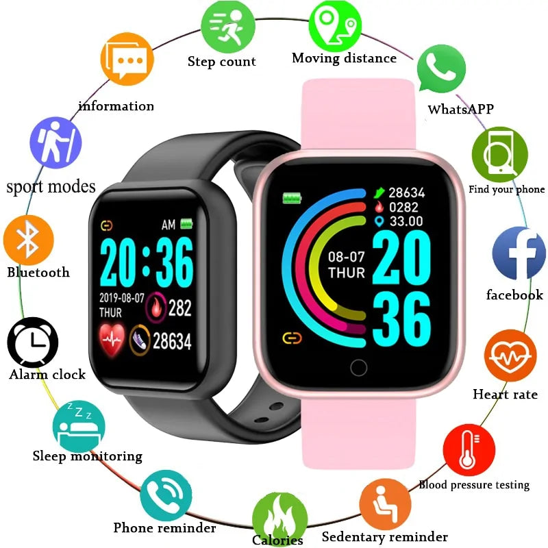 Heart Rate & Blood Pressure Monitoring Smart Watch