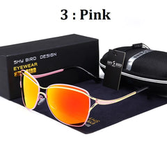 Polarized Women's Wave-Frame Sunglasses
