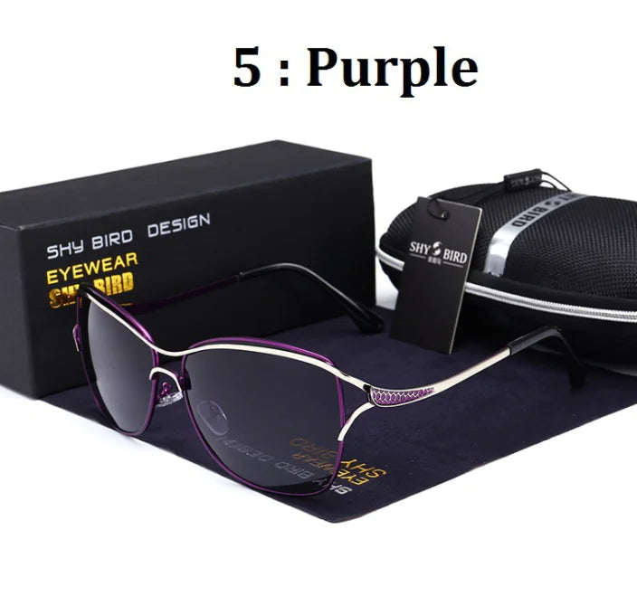 Polarized Women's Wave-Frame Sunglasses