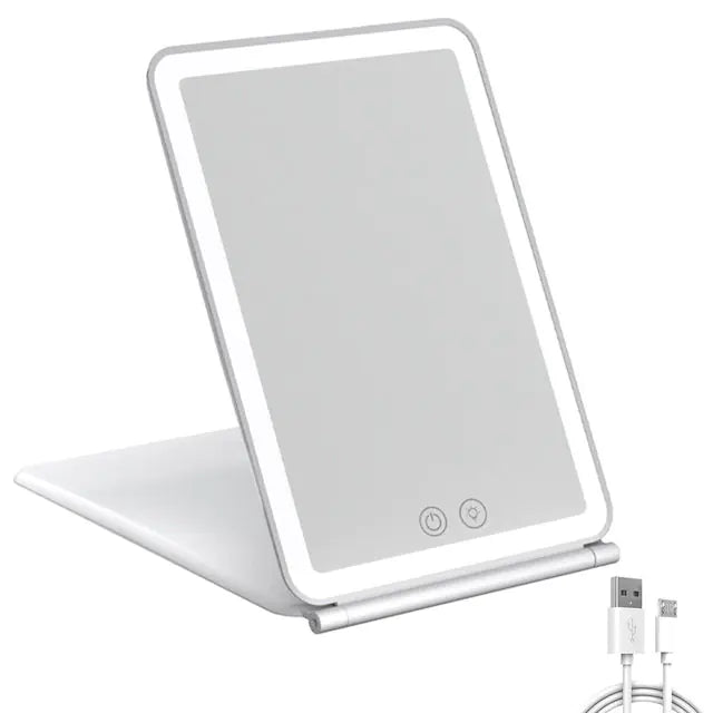 Foldable Makeup Touch Screen Mirror