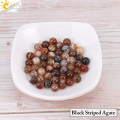 Natural Crystal Beads - Pink Quartz & Garnet Agate