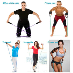 11 Pcs Resistance Band Set for Crossfit & Yoga Fitness