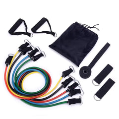 11 Pcs Resistance Band Set for Crossfit & Yoga Fitness