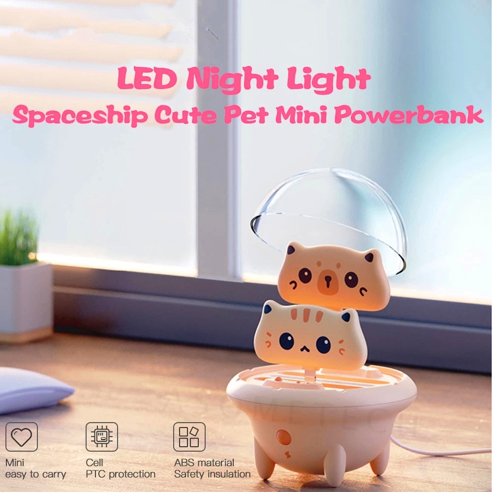 Cat-Design Portable Mini Power Bank