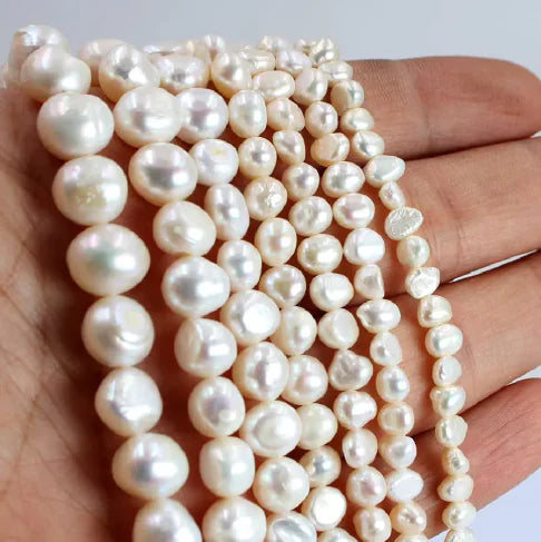 White Baroque Freshwater Pearl Loose Beads
