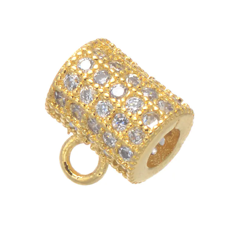 Copper Micro Inlay Beads & Zirconia Spacer Beads