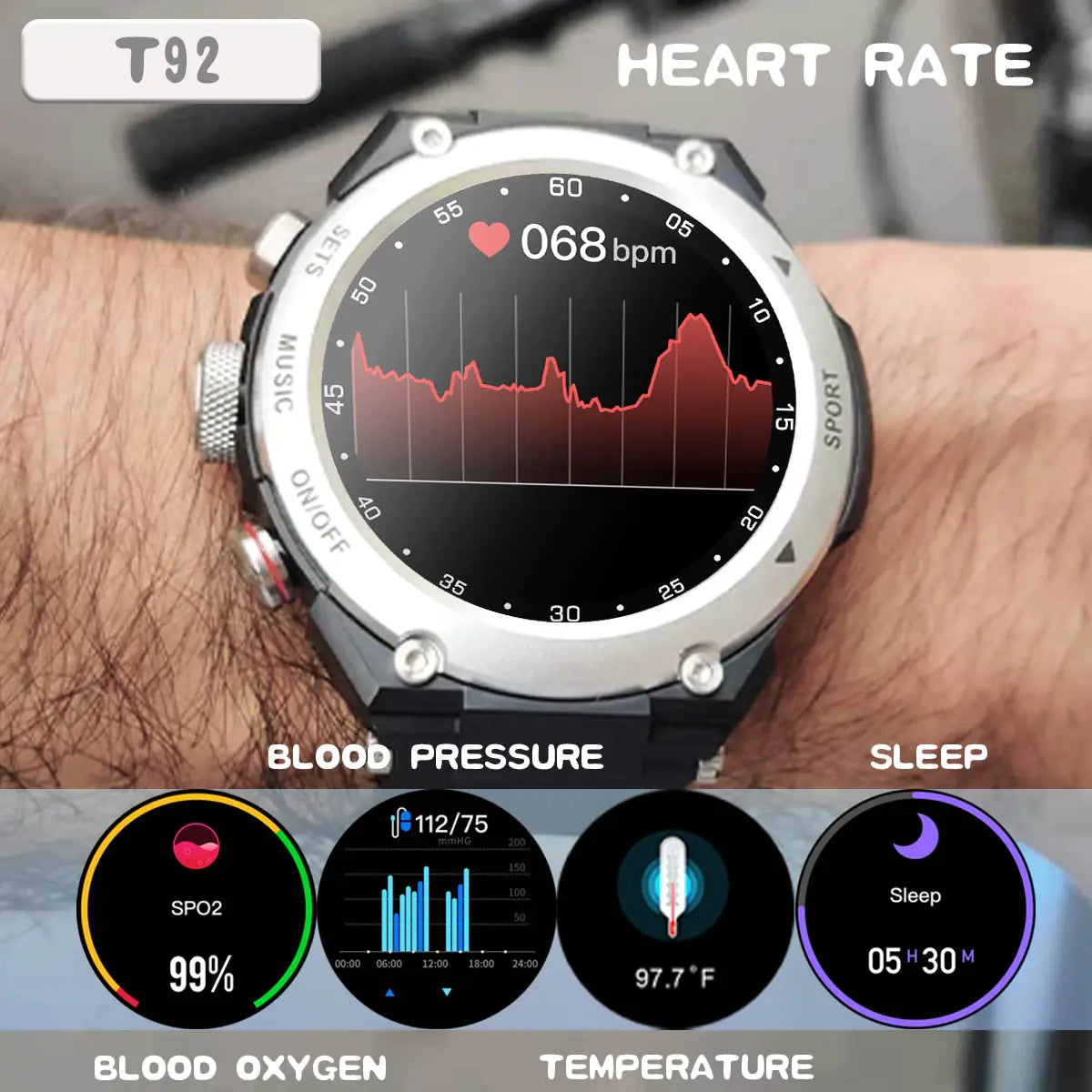 Premium Smart Watch w Earbuds
