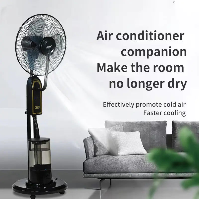 Remote Control Industrial Standing Fan w Humidifier