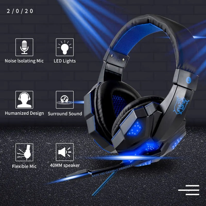 LED-Light Wired Gamer Headset