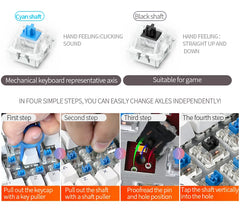 Retro Punk Wired Mechanical Keyboard w 104 Keys