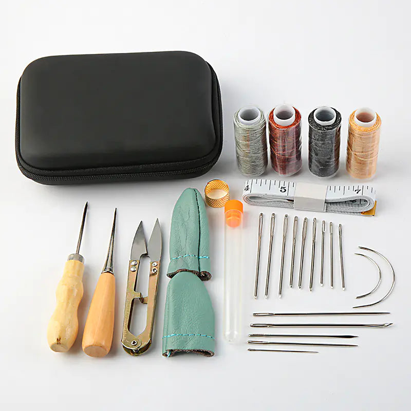 DIY Leather Sewing Tools Set w Needle & Thread