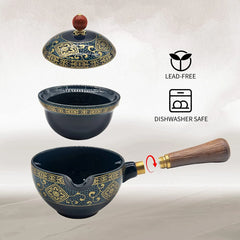 Portable Teapot Set w 360° Rotation Tea Maker & Infuser