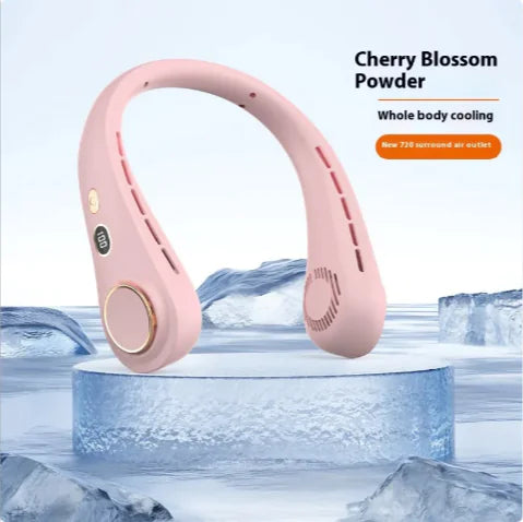 Portable Neck Fan w Digital Display