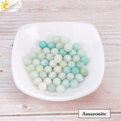 Natural Crystal Beads - Pink Quartz & Garnet Agate