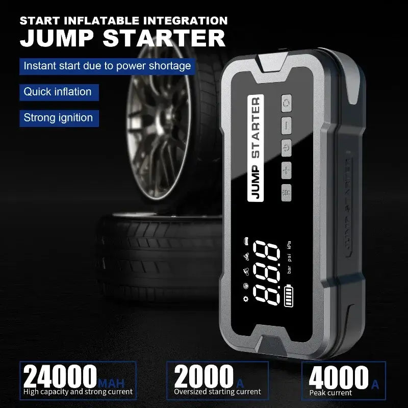 Portable 4-in-1 Car Jump Starter & Air Pump