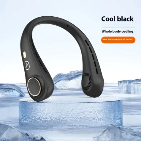 Portable Neck Fan w Digital Display