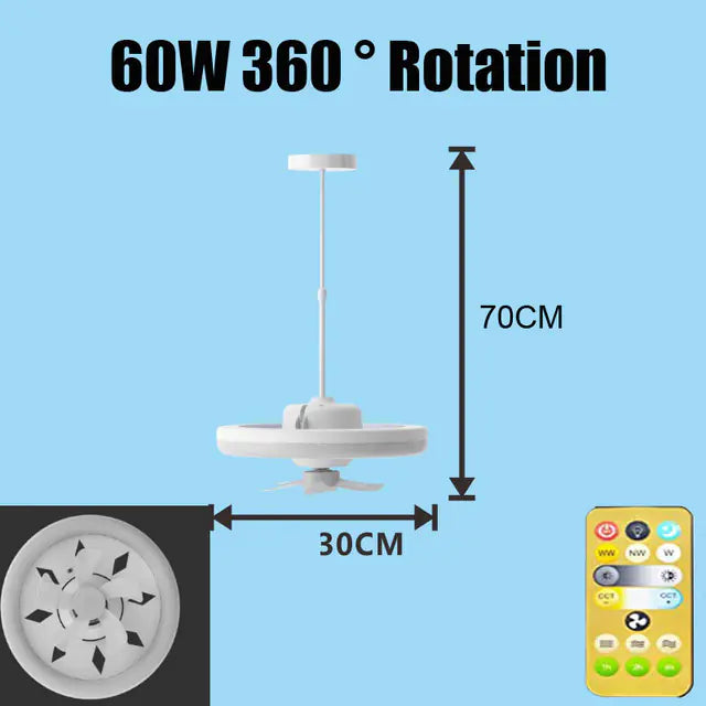 Ceiling Fan w LED Light & Remote Control