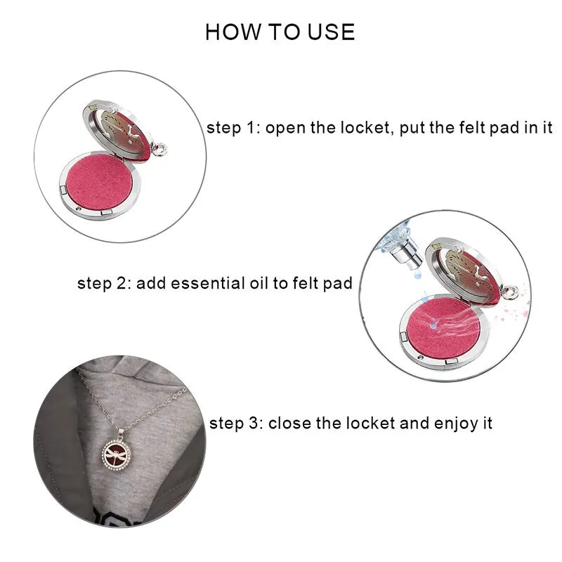 Aroma Oil Diffuser Perfume Necklace