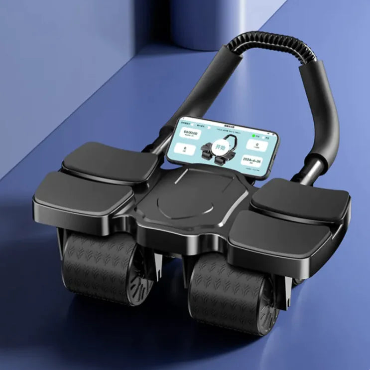 Smart Abdominal Wheel w Auto-Rebound & Fitness App Integration