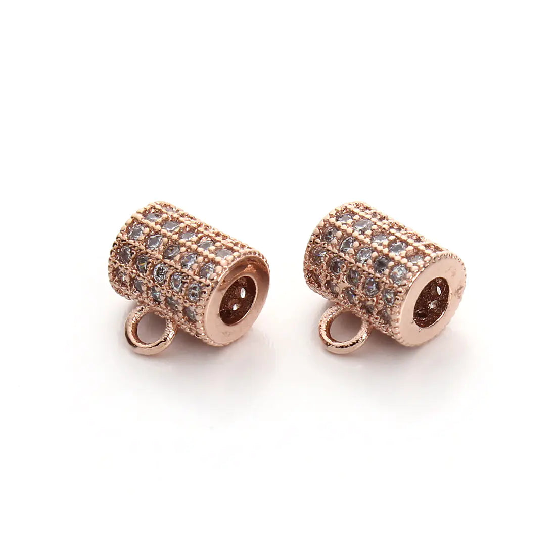 Copper Micro Inlay Beads & Zirconia Spacer Beads