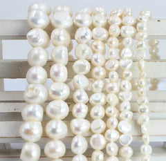 White Baroque Freshwater Pearl Loose Beads