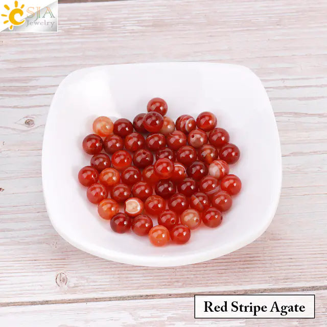 Natural Crystal Beads - Pink Quartz & Garnet Agate