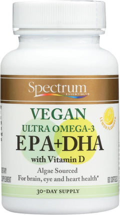 Spectrum Essentials SoftGels Vegan Ultra Omega-3 w Vitamin D