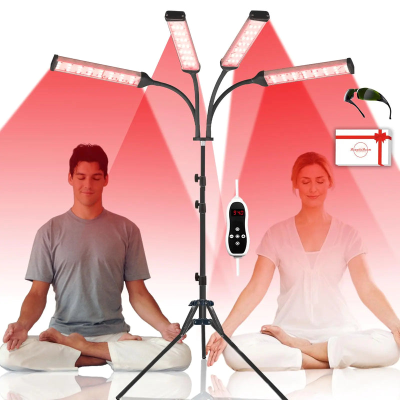 Quad-Head Tripod Red Light Therapy Lamp