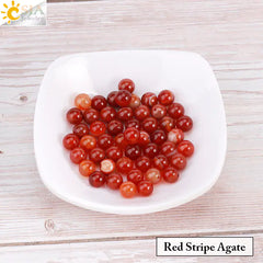 Natural Crystal Beads - Pink Quartz & Garnet Agate