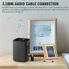 2-in-1 USB Wireless Bluetooth 5.0 Transmitter-Receiver Audio Adapter 3.5mm Auxiliary Jack