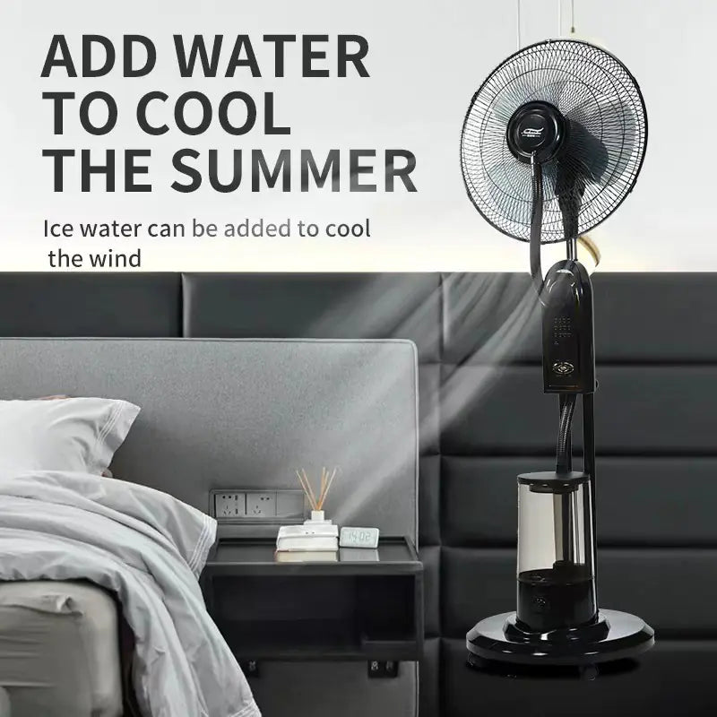 Remote Control Industrial Standing Fan w Humidifier
