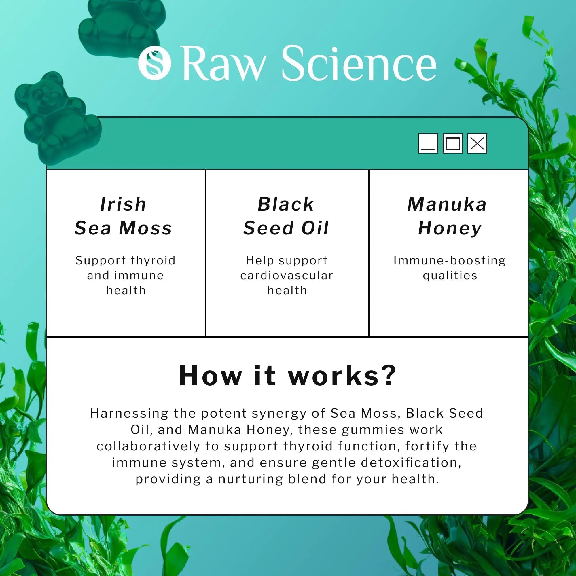 Irish Sea Moss Gummies for Detox & Thyroid Support