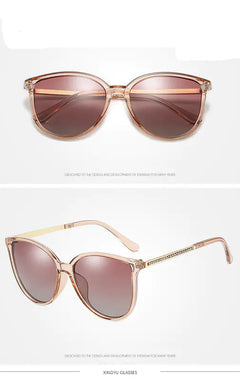 Women's Polarized Sunglasses w Retro Driver Frame