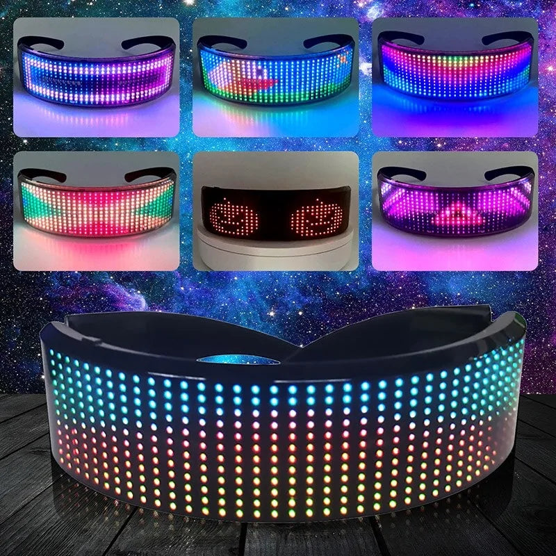 Shining Wrap-Around Light-Show Glasses