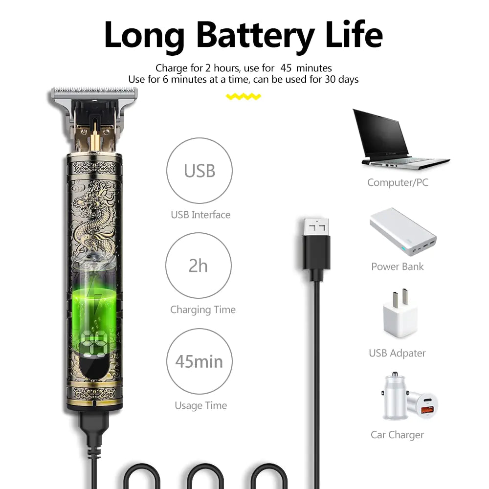 Precision Grooming w Rechargeable Men's Trimmer