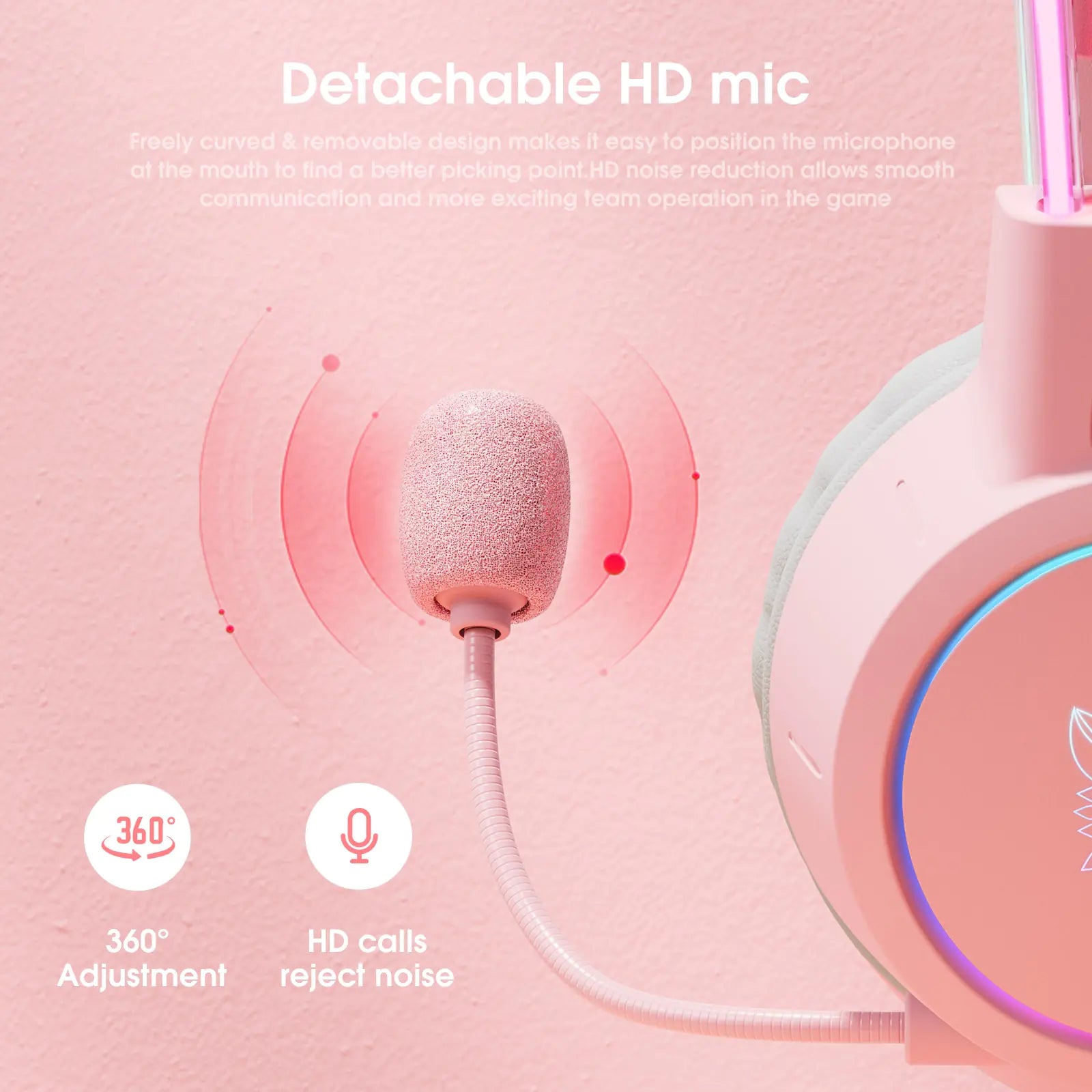 RGB Light Gamer Cat Ears Headset