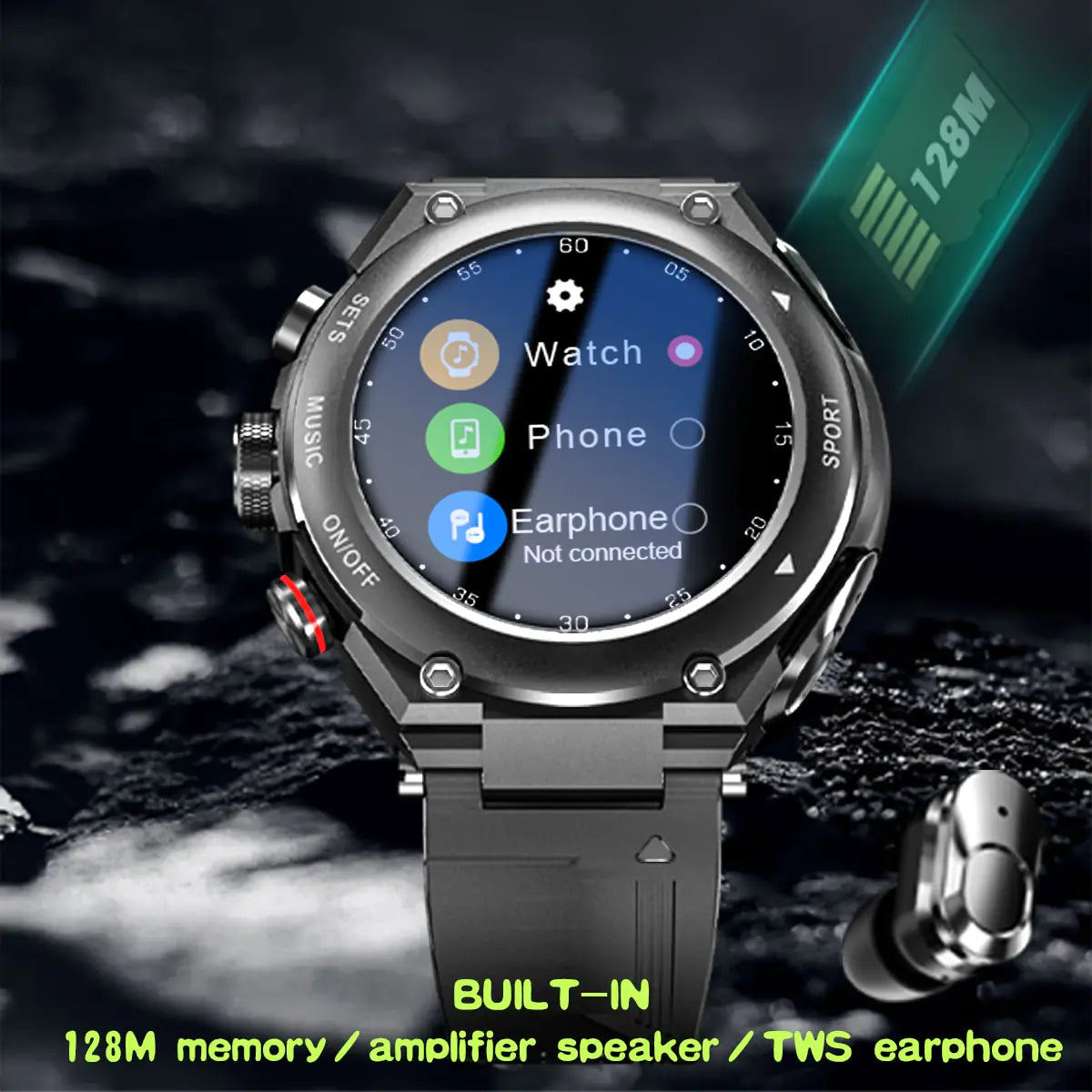 Premium Smart Watch w Earbuds