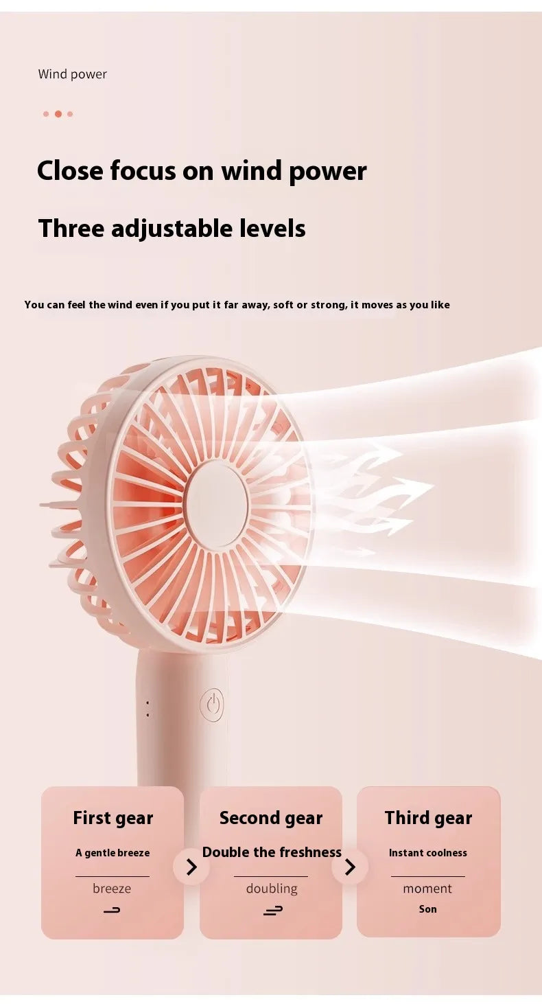 Small Ultra-Quiet Handheld Fan