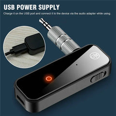 2-in-1 USB Wireless Bluetooth 5.0 Transmitter-Receiver Audio Adapter 3.5mm Auxiliary Jack
