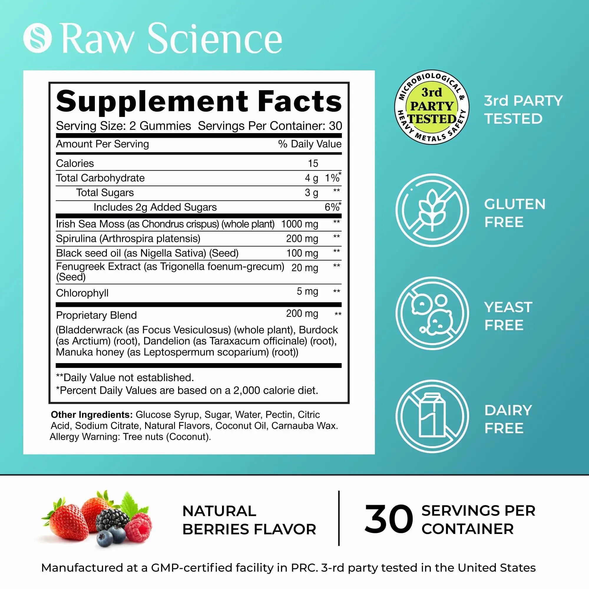 Irish Sea Moss Gummies for Detox & Thyroid Support