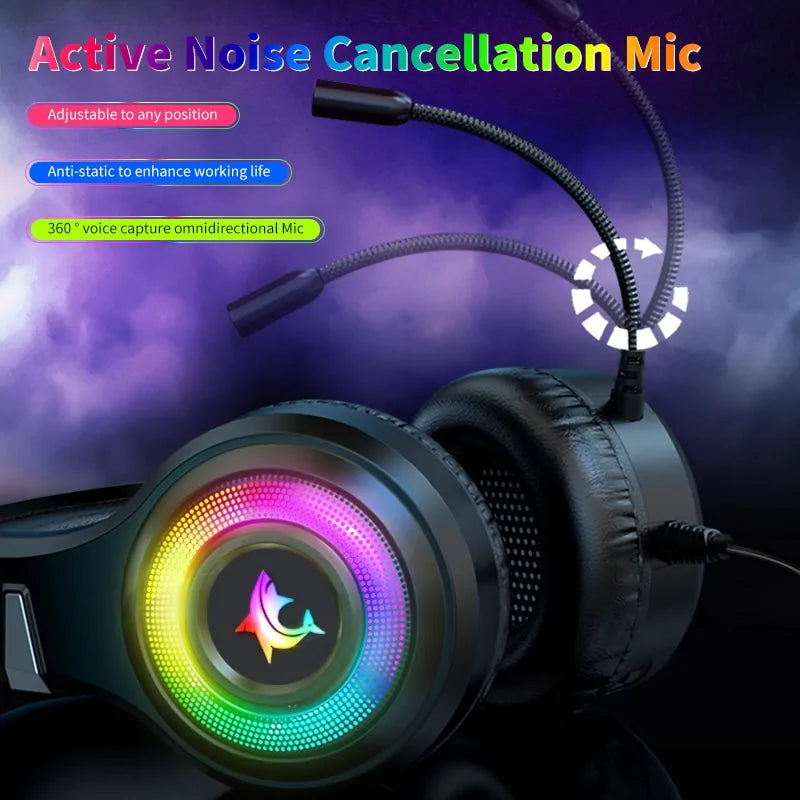 Gaming Headset w Microphone Light