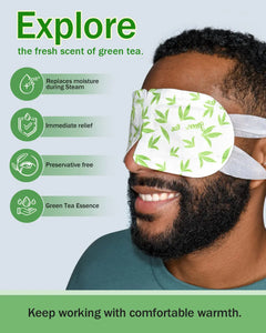 Green Tea Self-Heated Eye Masks for Dry & Fatigued Eyes
