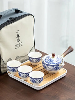 Portable Teapot Set w 360° Rotation Tea Maker & Infuser