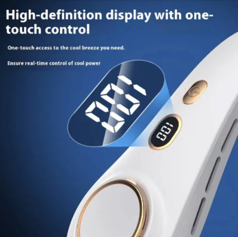 Portable Neck Fan w Digital Display