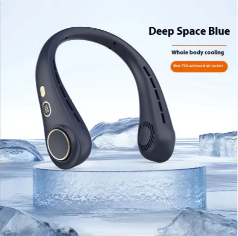 Portable Neck Fan w Digital Display