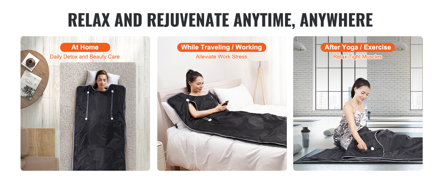 Infrared Sauna Blanket w Remote Time & Temp Control