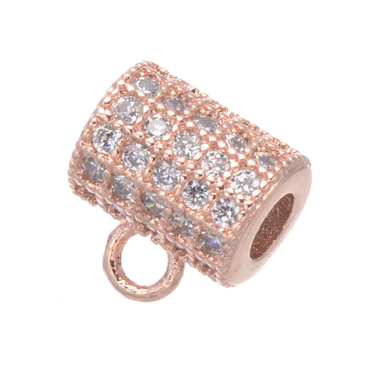 Copper Micro Inlay Beads & Zirconia Spacer Beads
